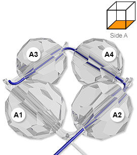 Illustration of beading stitch Side A 